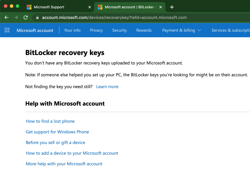 Another Bitlocker key needed after motherboard replacement Page 2