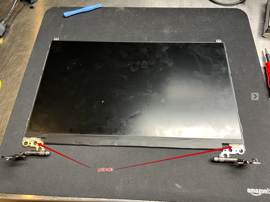 Dell Vostro 3500 screen replacement adhesive mounting of panel